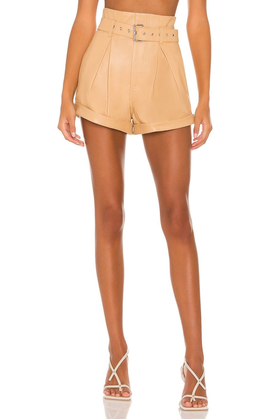 Camila Coelho Belted Tan Azan Shorts Size XXS
